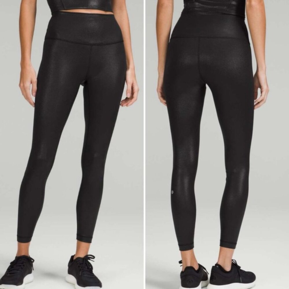 Lululemon Wunder Train High Rise Tight 25” Foil Size 2